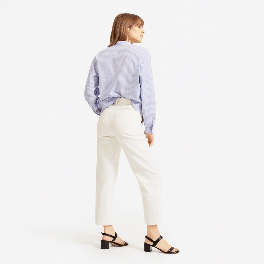Everlane Corduroy Straight Leg Crop Bone Size 4